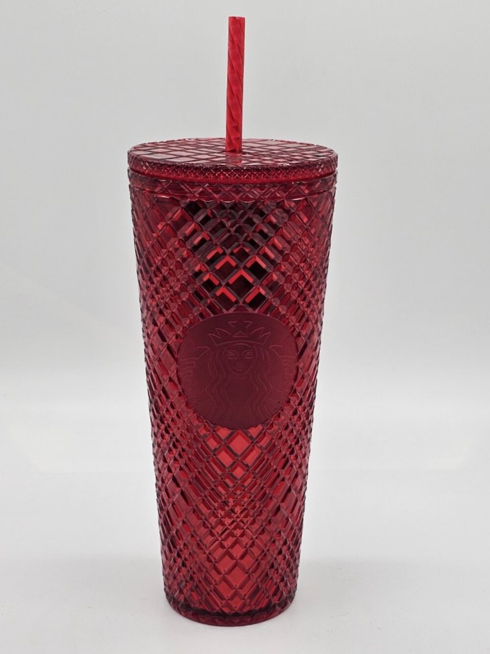 Starbucks Tumbler 24 oz Red Winter Holiday Jeweled Venti Christmas Cold Cup
